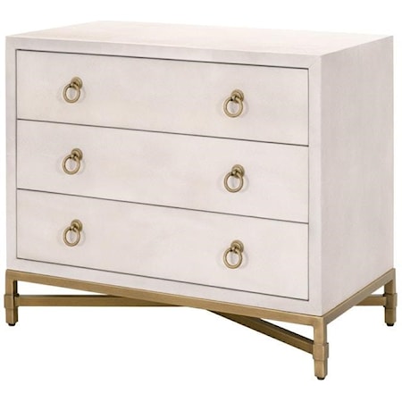 Traditions Strand Shagreen 3-Drawer Nightsta