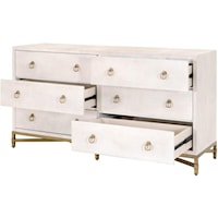 Traditions Strand Shagreen 6-Drawer Double Dresser