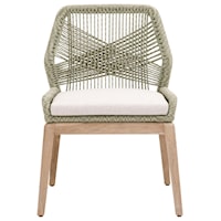 LOOM OUTDOOR LIMITED EDITION CHAIR Moss Rope, Blanca, Gray Teak
