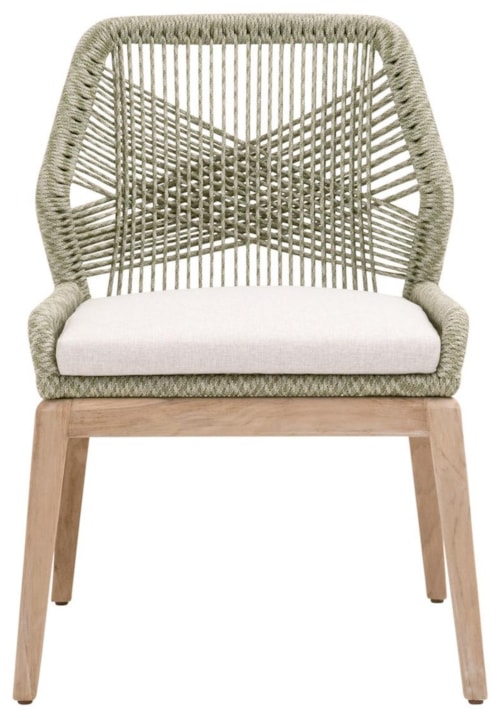 LOOM OUTDOOR LIMITED EDITION CHAIR Moss Rope, Blanca, Gray Teak