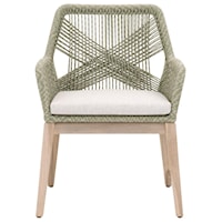 LOOM OUTDOOR LIMITED EDITION ARMCHAIR Moss Rope, Blanca, Gray Teak