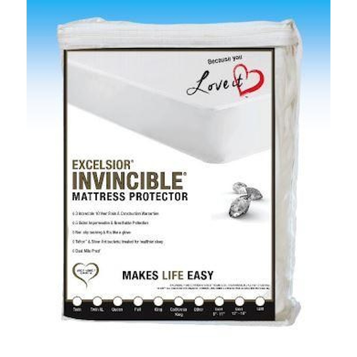 Excelsior 16" Invincible Gen 2 Full Mattress Protector