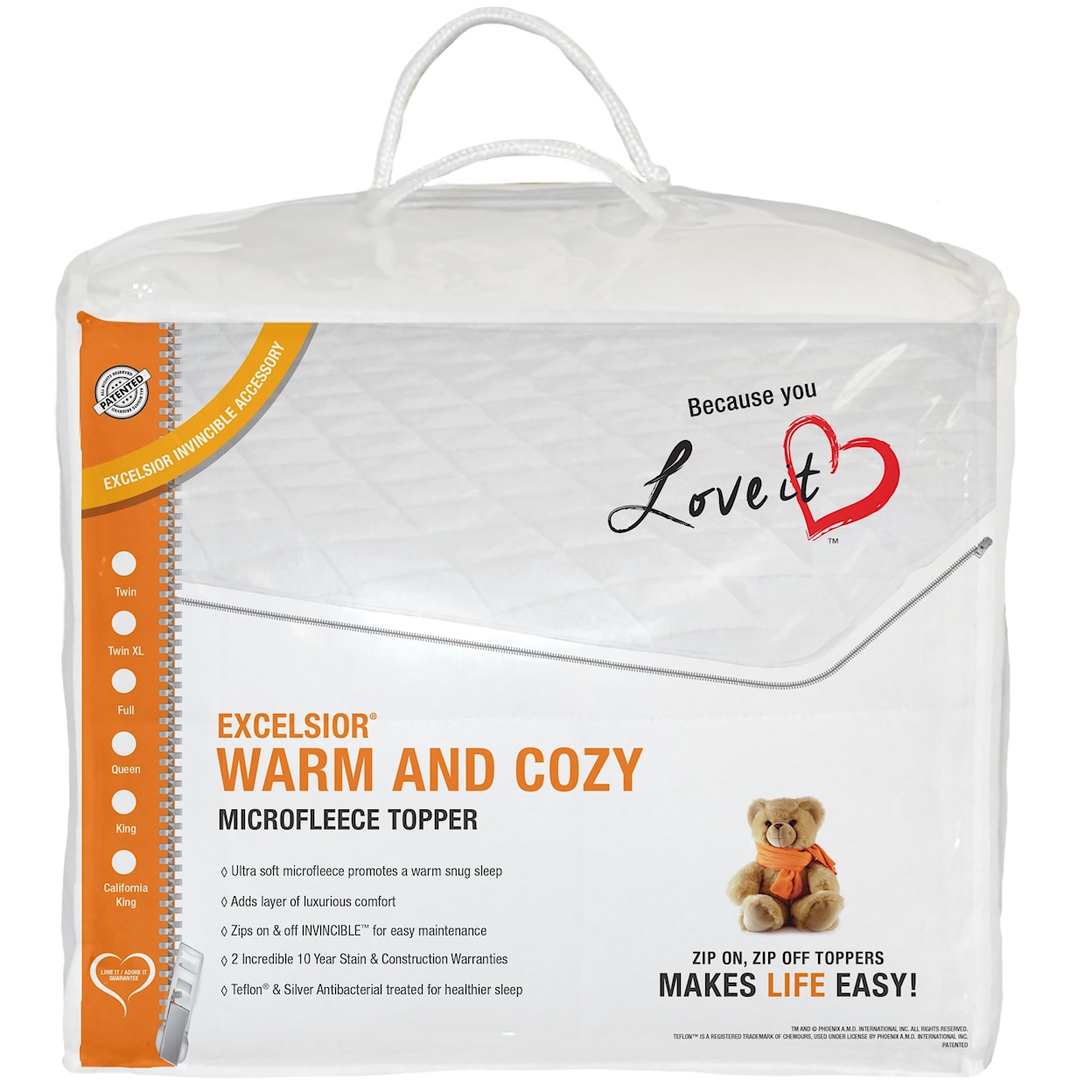 Excelsior Warm & Cozy Twin Mattress Topper