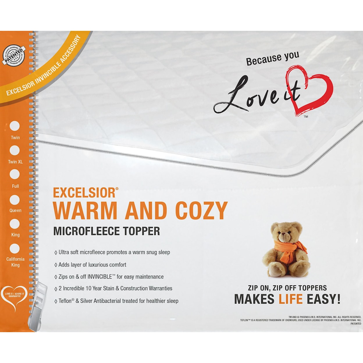Excelsior Warm & Cozy Cal King Mattress Topper