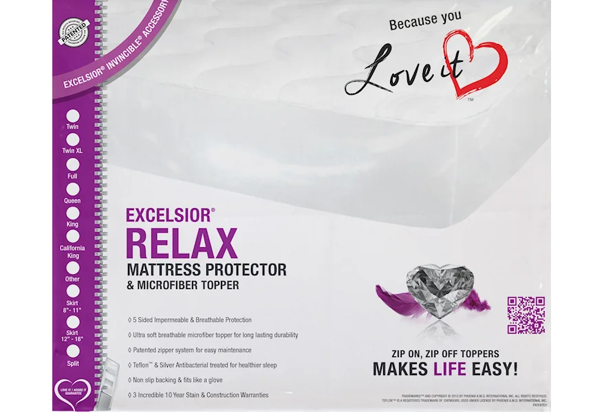 Relax 16" Cal King Mattress Protector by Excelsior at SlumberWorld