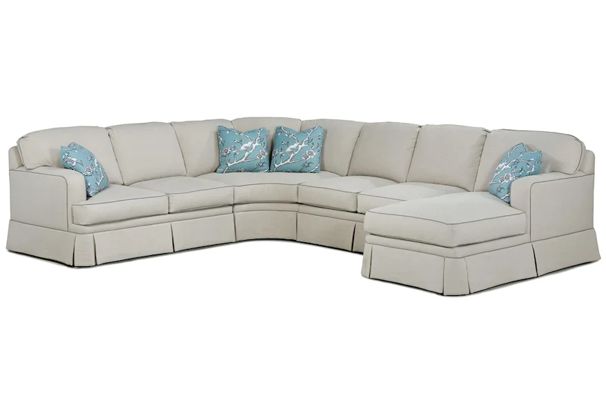 2TKS Modern Sectional by Fairfield at Stuckey Furniture