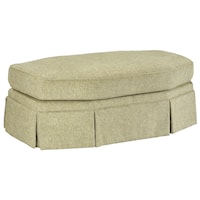 Elegant Eight-Sided Oval Ottoman