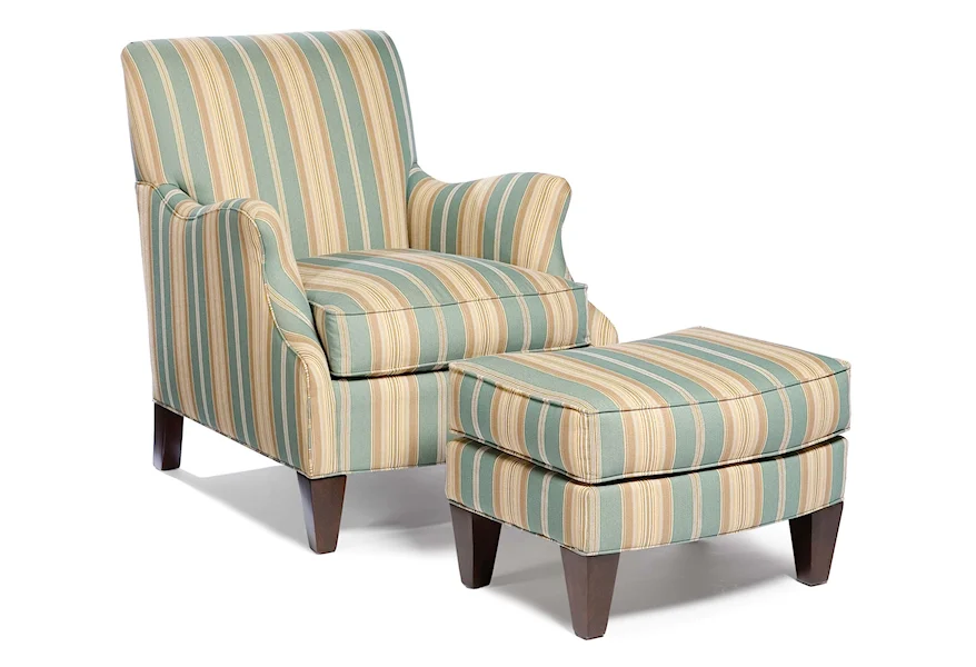 5706 Stationary Chair and Ottoman by Fairfield at Malouf Furniture Co.