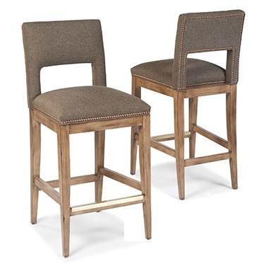 Nailhead Barstool w/ Cutout
