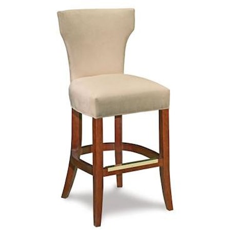 Upholstered Barstool w/ Curved Back