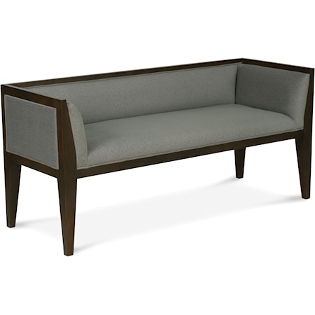 Contemporary Accent Bench with Tuxedo Back