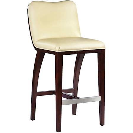 High End Bar Stool with Wood Accents