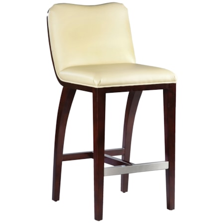 High End Bar Stool with Wood Accents