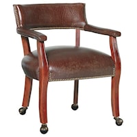 Thayer Exposed Wood Occasional Chair with Casters