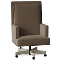 Somerset Fabric Rolling Executive Chair with Nailhead Trim