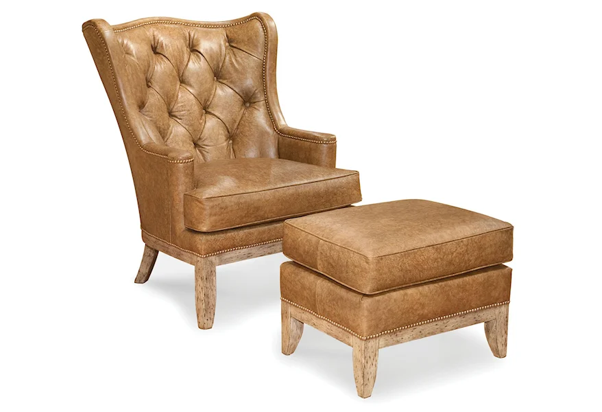 Chairs Wing Chair & Ottoman by Fairfield at Upper Room Home Furnishings