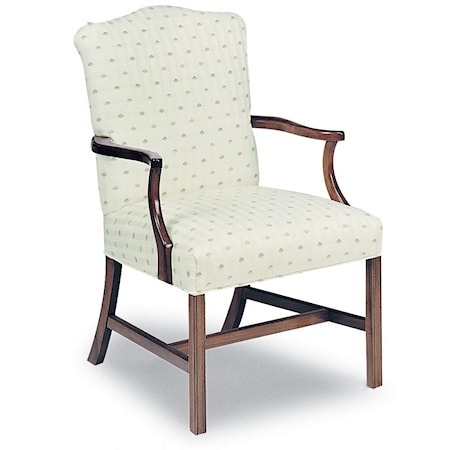 Upholstered Exposed Wood Chair