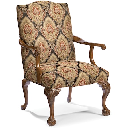 Exposed Wood Accent Chair