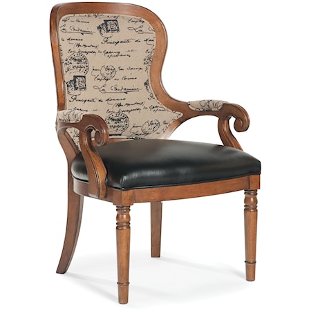 Exposed Wood Accent Chair