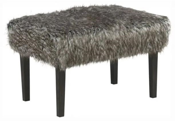 Furry Rectangular Ottoman