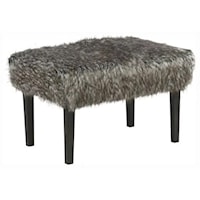 Furry Rectangular Ottoman