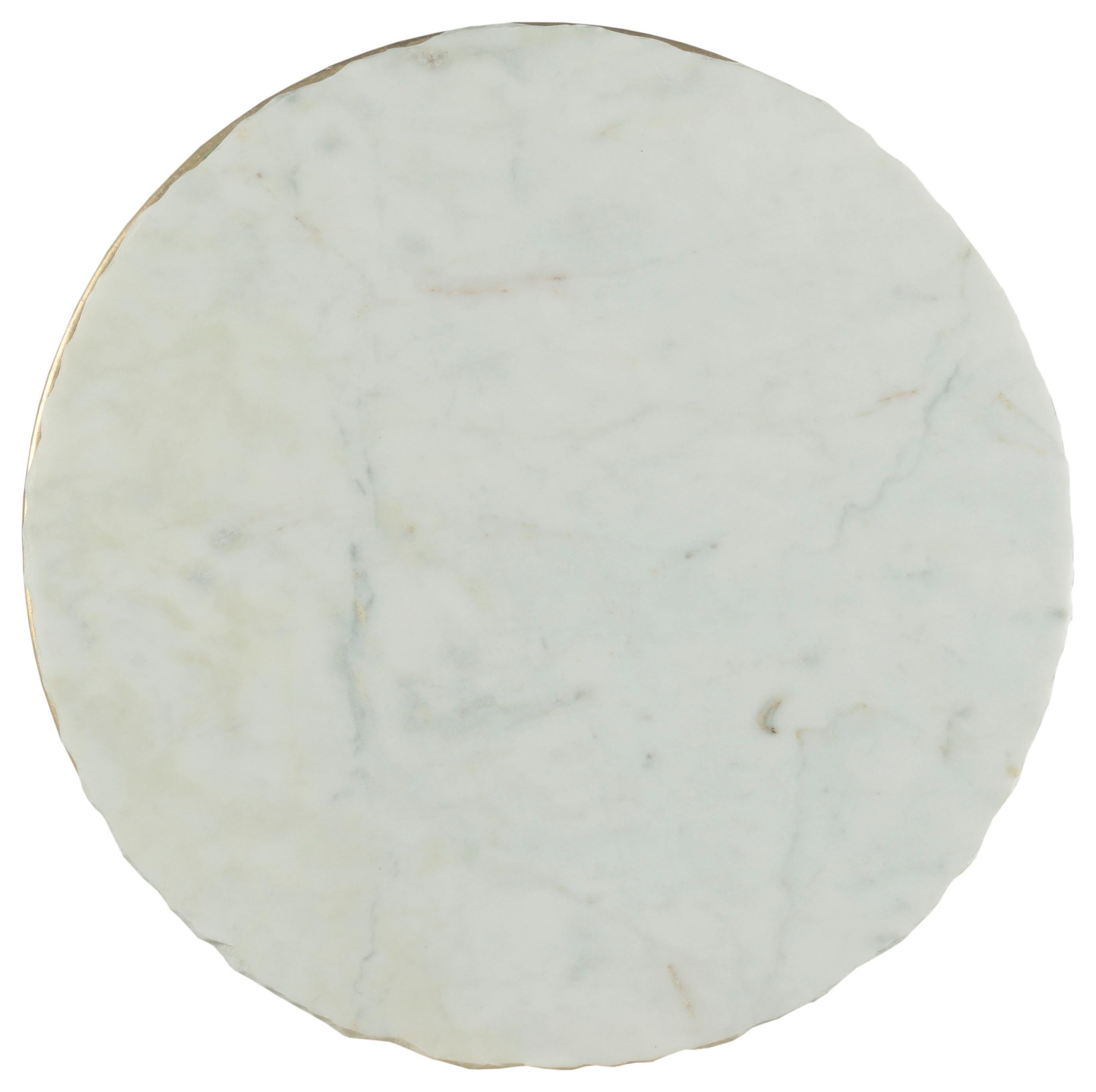 24" Round End Table w/Marble Top