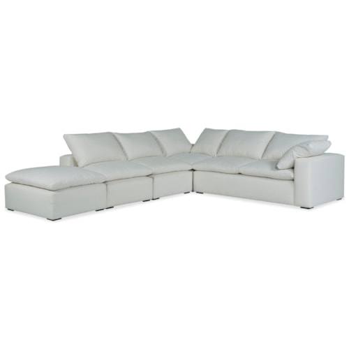 Modular Sectional with Bumper Ottoman