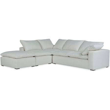 Modular Sectional with Bumper Ottoman