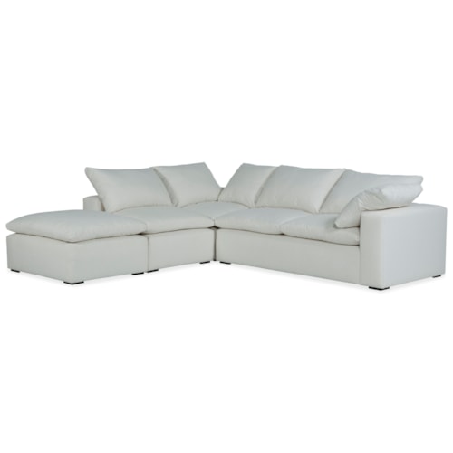 Modular Sectional with Bumper Ottoman