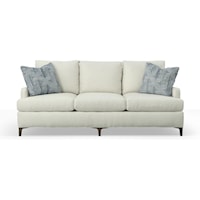 Traditional 3 Cushion Sofa with Slope Arms