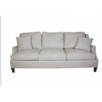 3 Seat Traditional Sofa with a Modified Wing Back and Cutback Arms