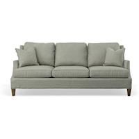 3 Seat Traditional Sofa with a Modified Wing Back and Cutback Arms