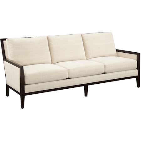 Contemporary Styled Sofa with Exposed Wood