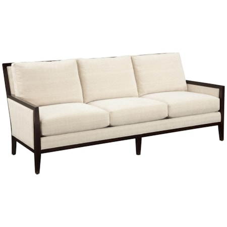 Contemporary Styled Sofa with Exposed Wood