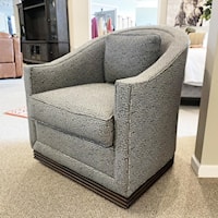 Contemporary Swivel Chair with Barrel Style Design