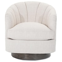 Tipsy Swivel Chair with Shell Back