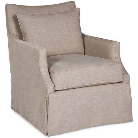 Swivel Glider Chair with Loose Pillow Cushions