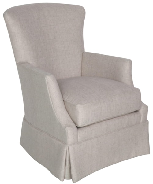Swivel Chair with Track Arms and Skirt