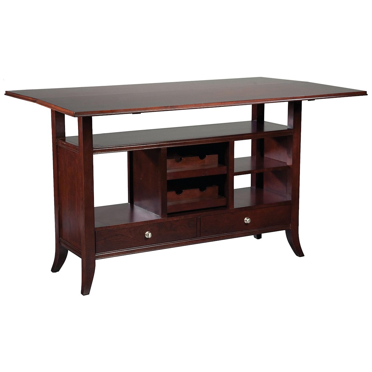 Fairfield Tables Flip-Top Wine Rack Console Table