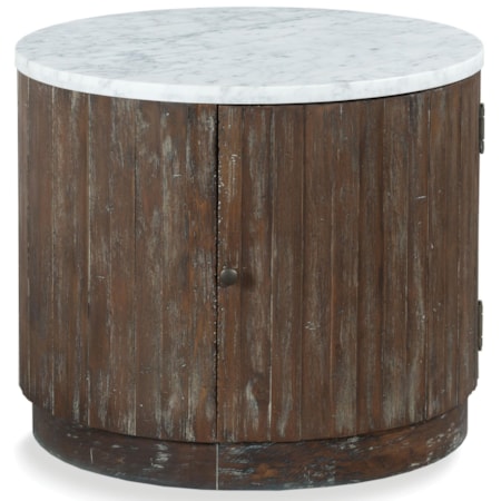 Rustique Drum End Table