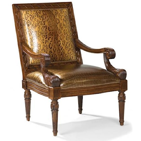 Leather Upholstered Occasional Chair