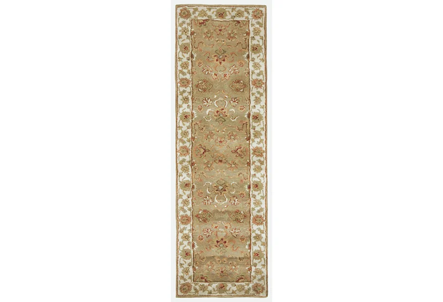 Alexandra Sage/Ivory 2'-3" x 8' Runner Rug by Feizy Rugs at Jacksonville Furniture Mart