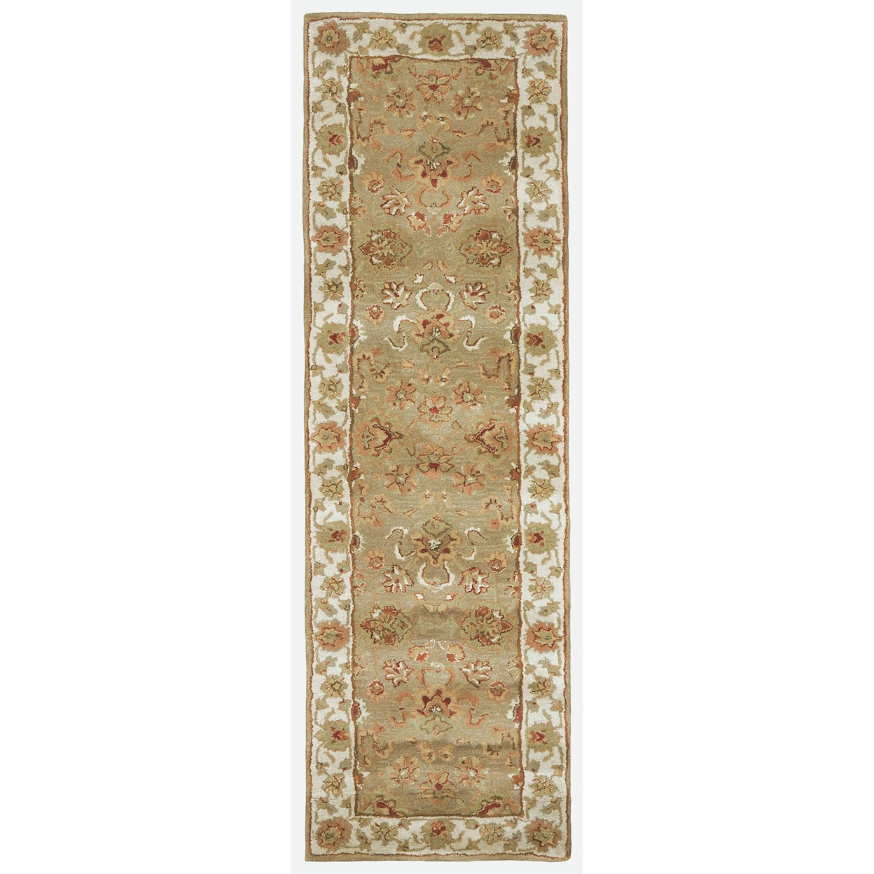 Feizy Rugs Alexandra Sage/Ivory 2'-3" x 8' Runner Rug