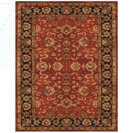 Red/Navy 3'-6" x 5'-6" Area Rug