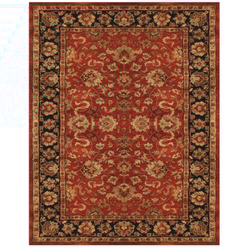 Red/Navy 3'-6" x 5'-6" Area Rug