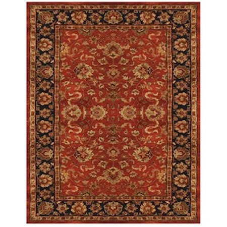 Red/Navy 3'-6" x 5'-6" Area Rug