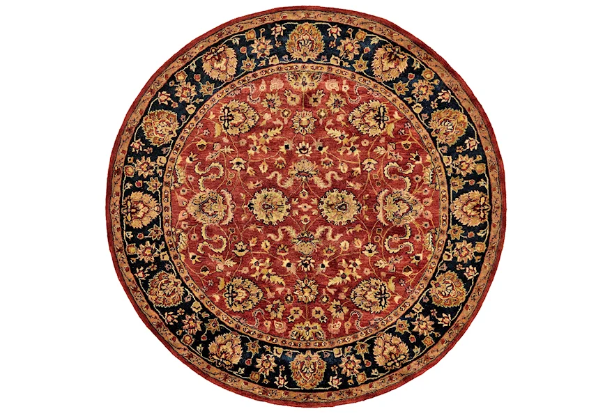 Alexandra Red/Navy 8' x 8' Round Area Rug by Feizy Rugs at Jacksonville Furniture Mart