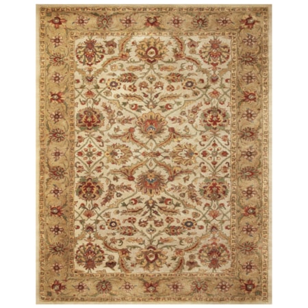 Ivory/Light Gold 2'-3" x 8' Runner Rug