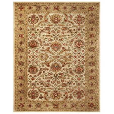 Ivory/Light Gold 2'-3" x 8' Runner Rug