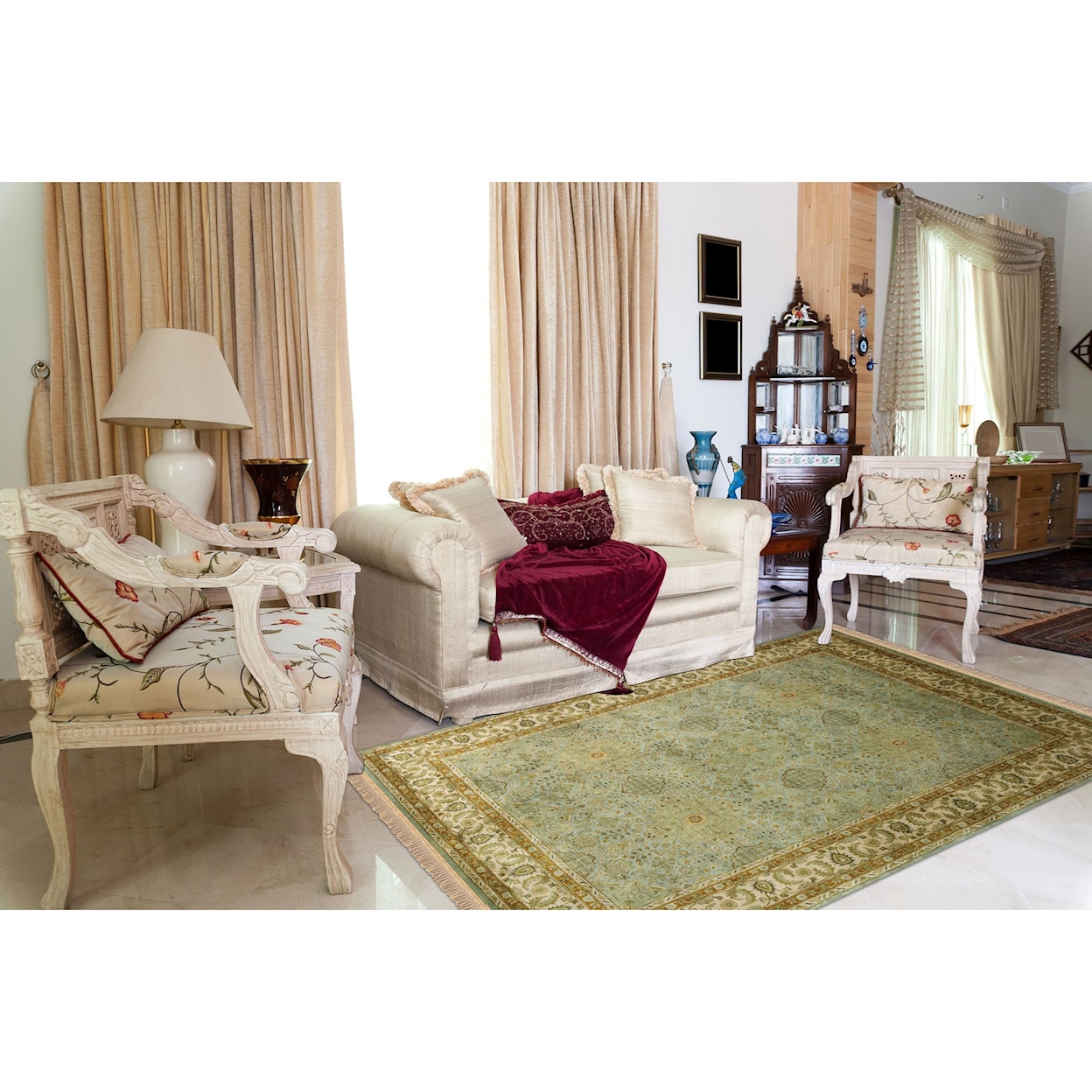 Feizy Rugs Amore Ocean/Beige 8' X 11' Area Rug